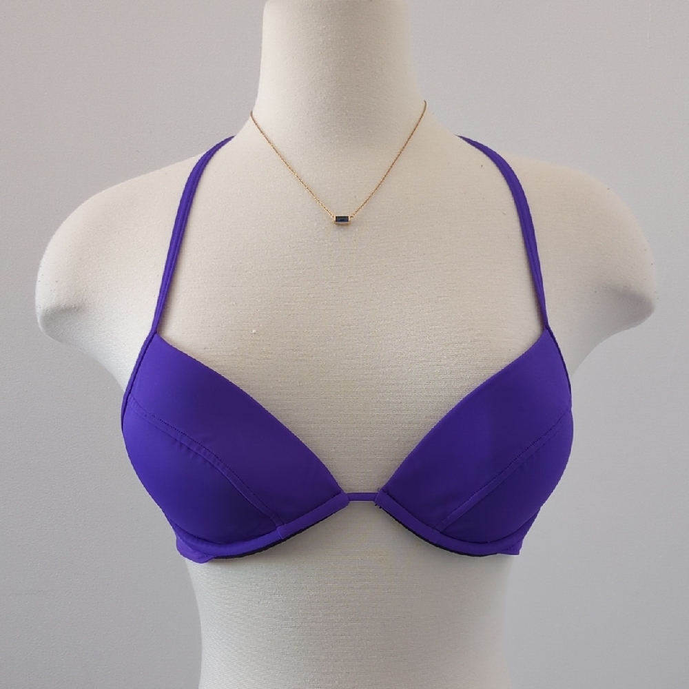 Victoria's Secret Electric Purple Swim Bikini Top 34B